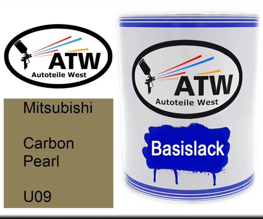 Mitsubishi, Carbon Pearl, U09: 1L Lackdose, von ATW Autoteile West.